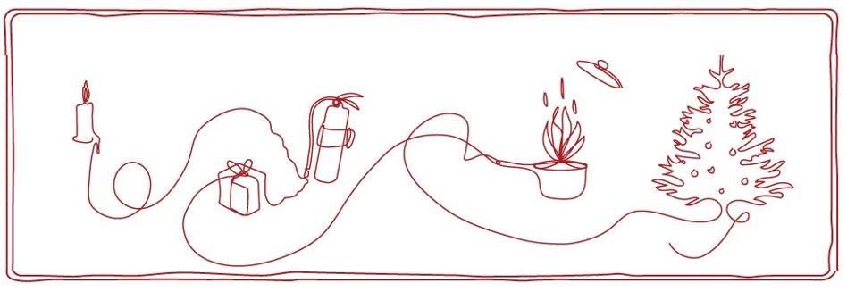 Illustration av gryta handbrandsläkare julgran och levande ljus